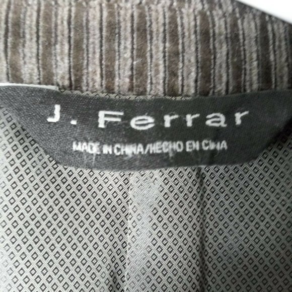 J Ferrar Mens Corduroy Sports Coat Blazer Brown 42S Inner Pockets Ribbed Lined - Picture 5 of 7
